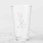 Sit-Stay-Love Labrador Glas (Achterkant)