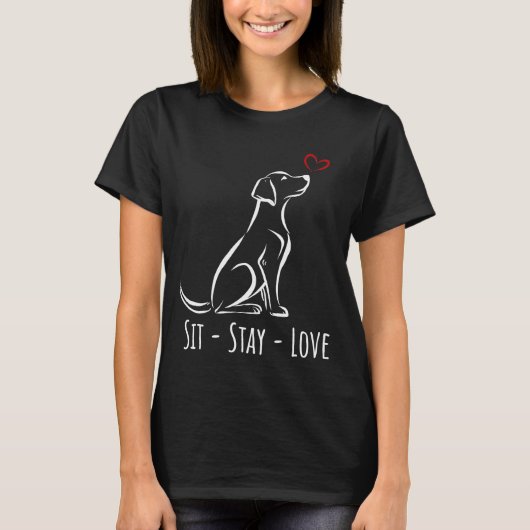 sit-stay-love labrador t-shirt (Voorkant)