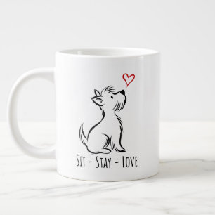 Sit-Stay-Love Westie Grote Koffiekop