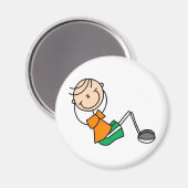 Sit Ups Stick Figuur Magneet (Voorkant / Achterkant)