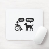 Sit Walk Instive Animals Rolstoelhond Humor Muismat (Met muis)