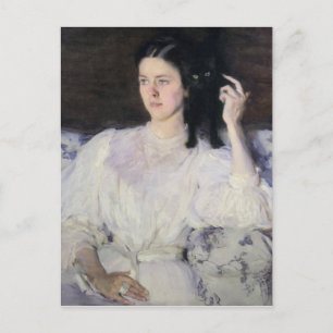 Sita en Sarita of Young Girl met een Kat Briefkaart