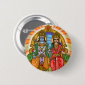 Sita Ram Devotionele Knop Ronde Button 5,7 Cm (Voorkant /achterkant)