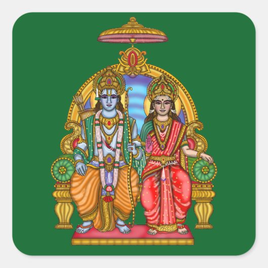 Sita Ram heilige sticker (Voorkant)