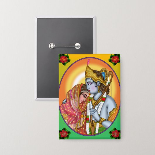 Sita Ram Knop Button (Voorkant / Achterkant)
