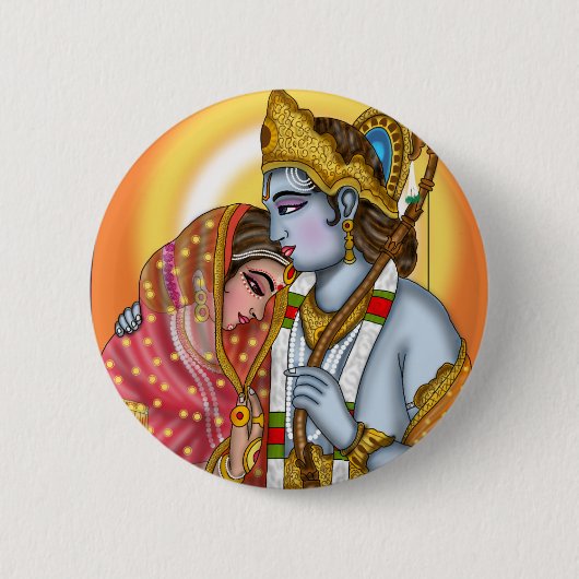 Sita Ram-knop Ronde Button 5,7 Cm (Voorkant)