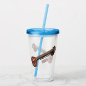 Sitar cartoon illustratie acryl drinkbeker (Achterkant)