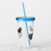 Sitar cartoon illustratie acryl drinkbeker (Links)