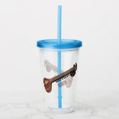 Sitar cartoon illustratie acryl drinkbeker (Voorkant)
