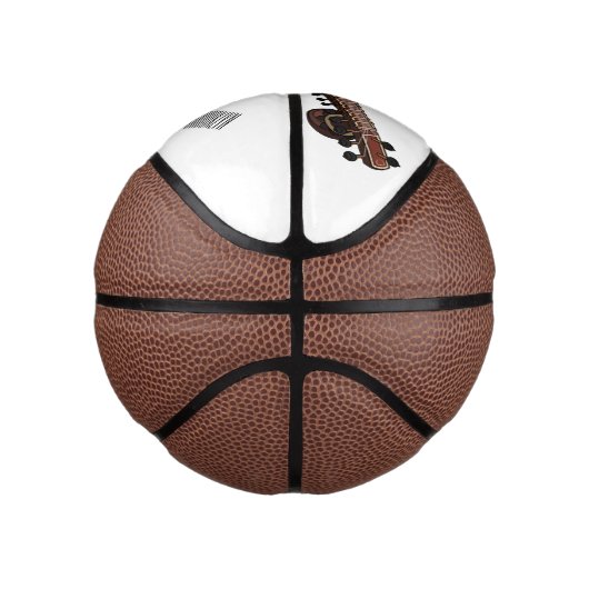 Sitar cartoon illustratie basketbal (Rechts)