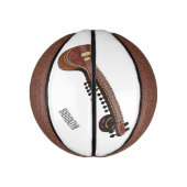 Sitar cartoon illustratie basketbal (Verticaal)