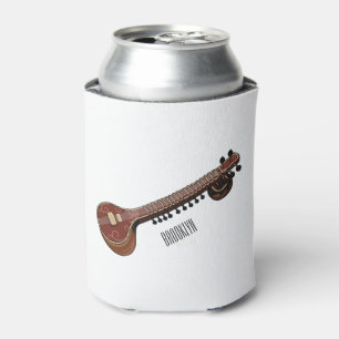Sitar cartoon illustratie blikjeskoeler