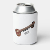 Sitar cartoon illustratie blikjeskoeler (Blikje Achterkant)