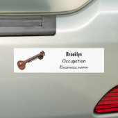 Sitar cartoon illustratie bumpersticker (Op auto)