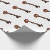 Sitar cartoon illustratie cadeaupapier (Hoek)