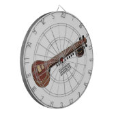 Sitar cartoon illustratie dartbord (Voorkant Links)