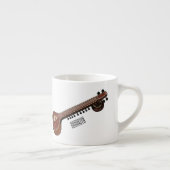 Sitar cartoon illustratie espresso kop (Rechts)