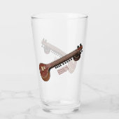 Sitar cartoon illustratie glas (Achterkant)