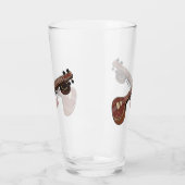 Sitar cartoon illustratie glas (Links)