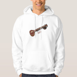 Sitar cartoon illustratie hoodie