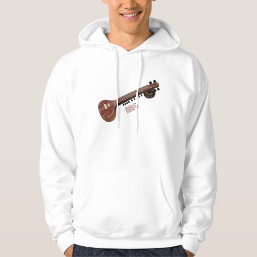 Sitar cartoon illustratie hoodie (Voorkant)
