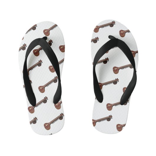 Sitar cartoon illustratie kinder teenslippers (Voetbed)