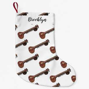 Sitar cartoon illustratie kleine kerstsok