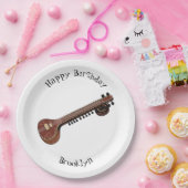 Sitar cartoon illustratie papieren bordje (Feest)