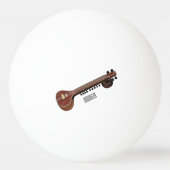Sitar cartoon illustratie pingpongbal (Achterkant)