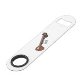 Sitar cartoon illustratie speed flessenopener (Voorkant Gekanteld)