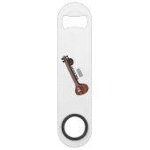 Sitar cartoon illustratie speed flessenopener (Voorkant)