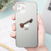 Sitar cartoon illustratie sticker (Telefoon)