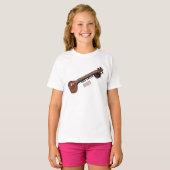 Sitar cartoon illustratie t-shirt (Voorkant volledig)
