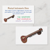 Sitar cartoon illustratie visitekaartje (Voorkant / Achterkant)