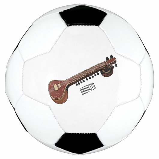 Sitar cartoon illustratie voetbal (Voorkant)