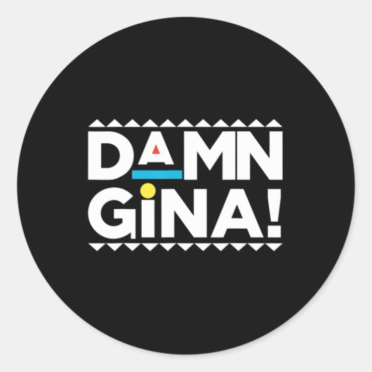 Sitcom Urban 90s Martin Afro TV Show Ronde Sticker (Voorkant)