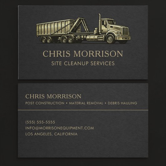 Site Cleanup Services Professional Visitekaartje