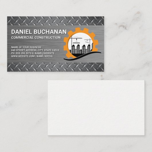 Site van Eigenschapbouwer | hoofdaannemer Visitekaartje (Voorkant / Achterkant)