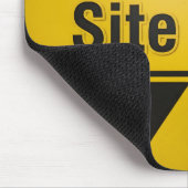Siteleider Bouw Gevarenstreep Muismat (Hoek)