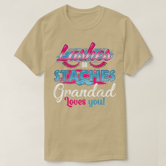 Sites of Lashes Grandad houdt van je beste geslach T-shirt (Design voorkant)