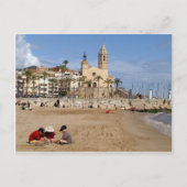 Sitges, Barcelona, jocs a la platja Briefkaart (Voorkant)