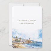 Sitges Beach Spanje Reizen Save-the-Date Kaart (Achterkant)