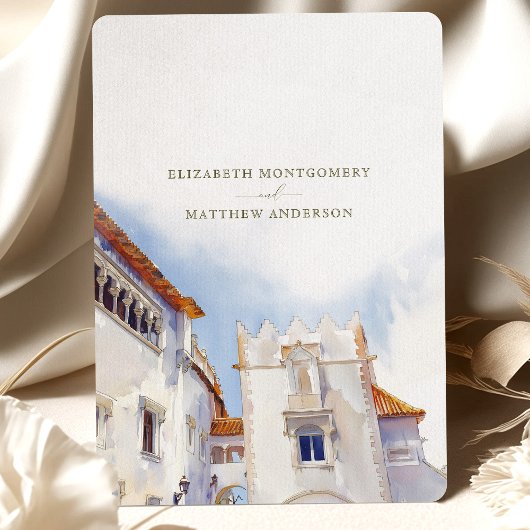 Sitges Spanje Destination Wedding Save-the-Date Kaart