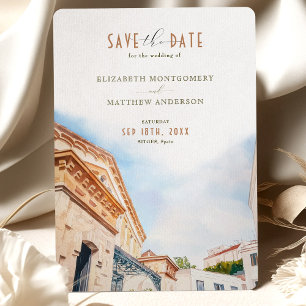 Sitges Spanje Destination Wedding Save-the-Date Kaart