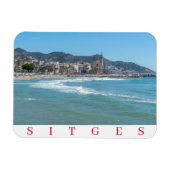 Sitges zee and Church fridge magnet Magneet (Horizontaal)