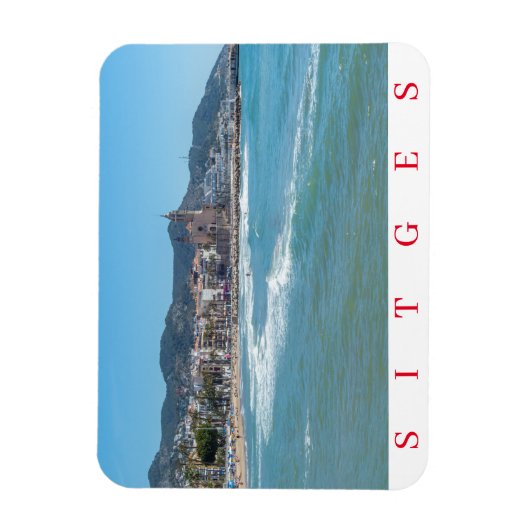 Sitges zee and Church fridge magnet Magneet (Verticaal)