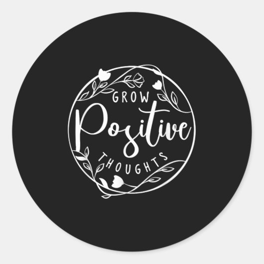 Sitive Affirmation And Sritual Or Grow Sitive Thou Ronde Sticker (Voorkant)