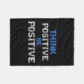 Sitive For Motivational Kindness - Sitive Message Fleece Deken (Voorkant (Horizontaal))