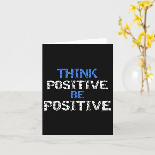 Sitive For Motivational Kindness - Sitive Message  Kaart (Gele Bloem)