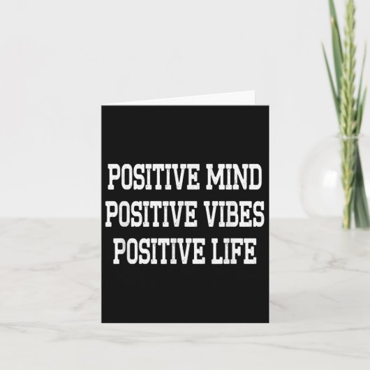 Sitive Mind Sitive Vibes Sitive Life Boys Motivati Kaart (Voorkant)